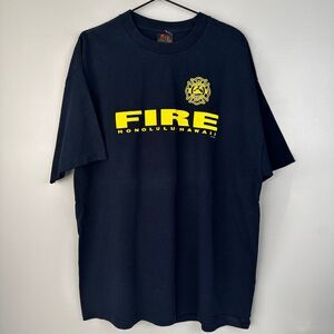 Honolulu Hawaii Fire Department Navy Tshirt Mens XL